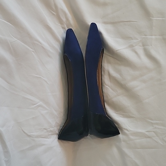 Talbots Blue Suede & Black Patent shoes , flats. - Picture 3 of 9